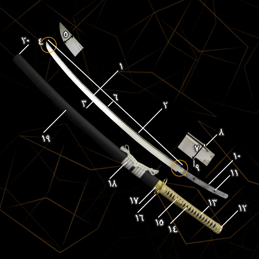 اجزای شمشیر ژاپنی خرید کاتانا
